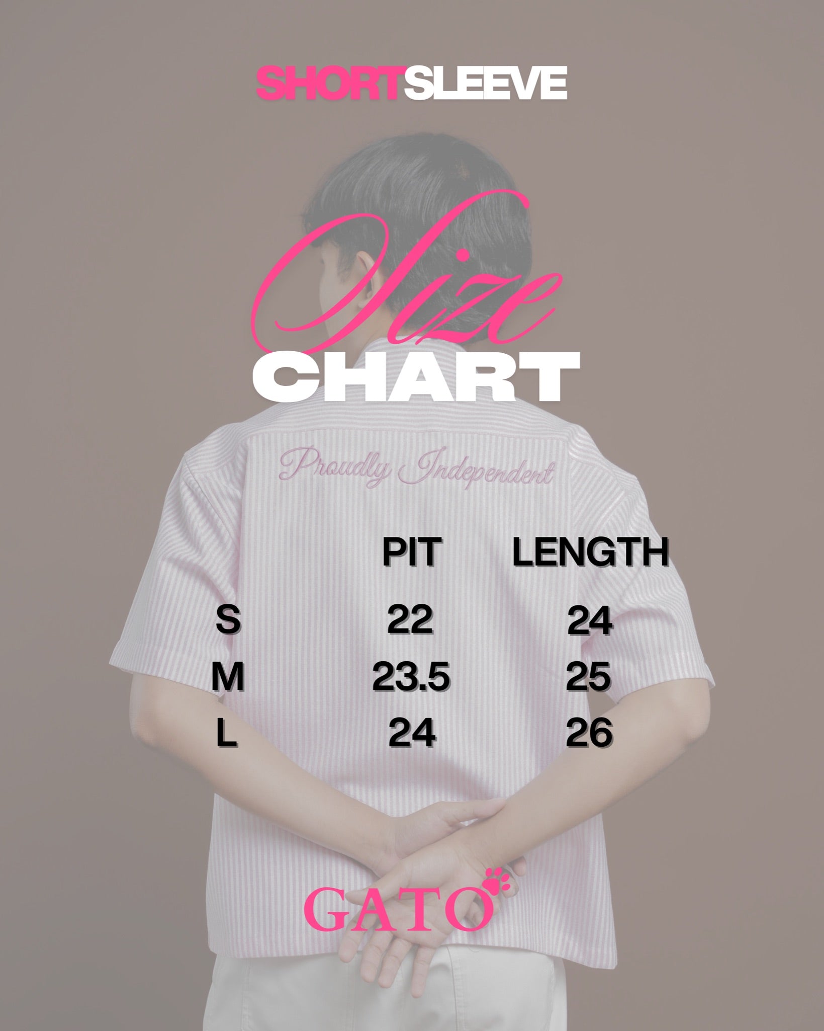 GATO Pink Stripe Shirt (Short Sleeve)